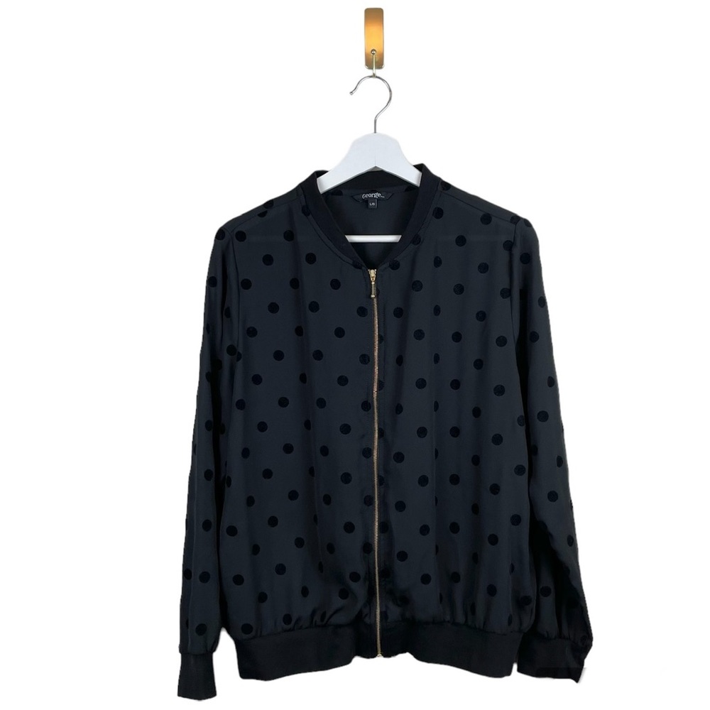 George Polka Dot Bomber Jacket Size Large